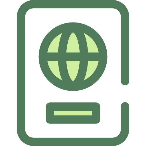 パスポート Monochrome Green icon