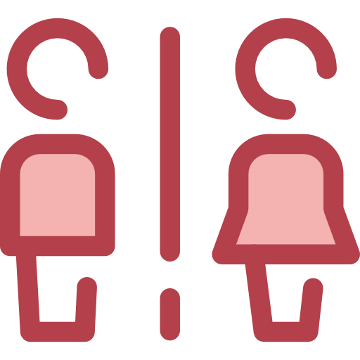 servizi igienici Monochrome Red icona