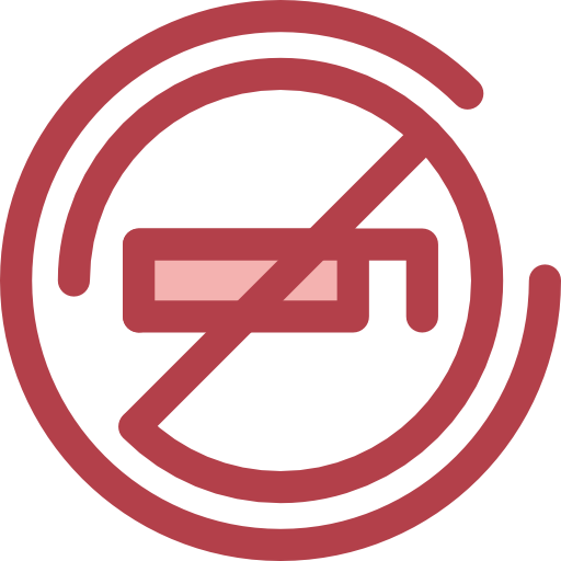 proibido fumar Monochrome Red Ícone
