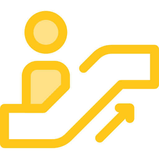 escalera mecánica Monochrome Yellow icono