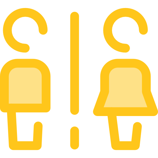 Toilets Monochrome Yellow icon