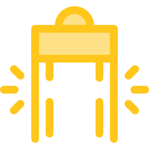 Metal detector Monochrome Yellow icon