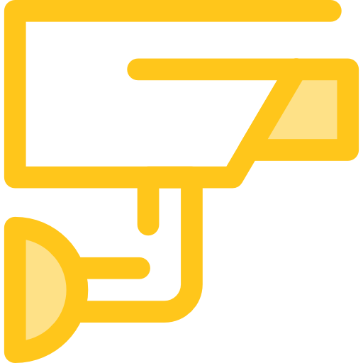 circuito cerrado de televisión Monochrome Yellow icono
