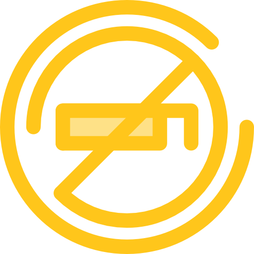 rauchen verboten Monochrome Yellow icon