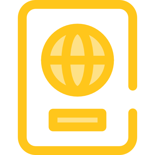 reisepass Monochrome Yellow icon