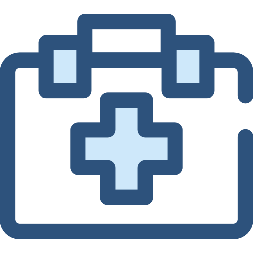 First aid kit Monochrome Blue icon