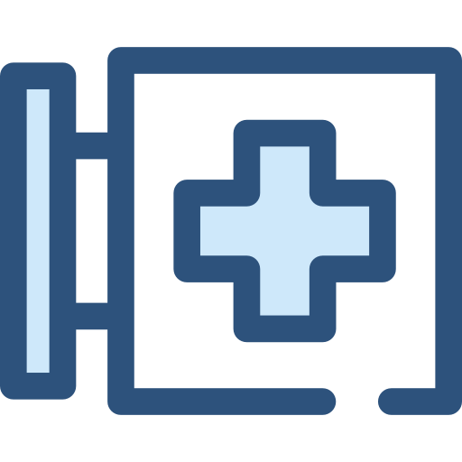 Pharmacy Monochrome Blue icon