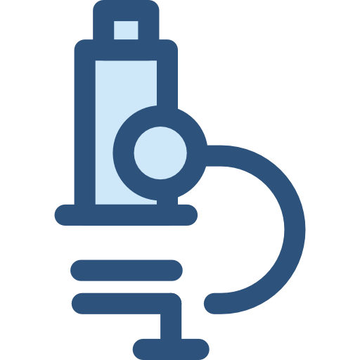 Microscope Monochrome Blue icon