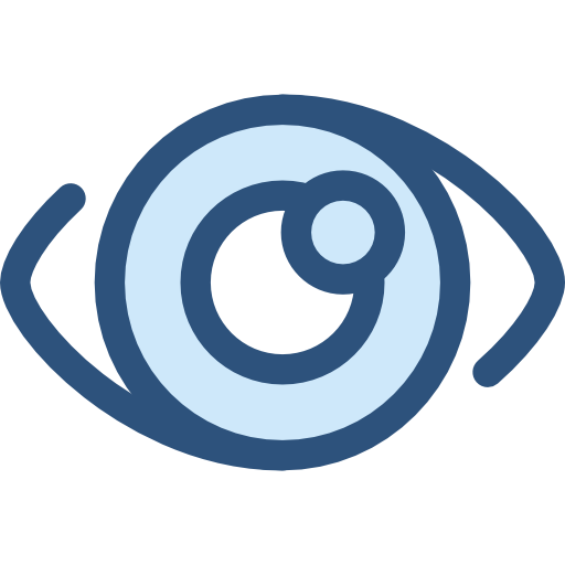 Eye Monochrome Blue icon