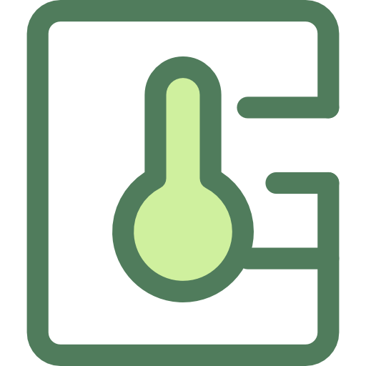 termometr Monochrome Green ikona
