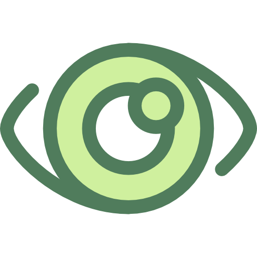 oog Monochrome Green icoon