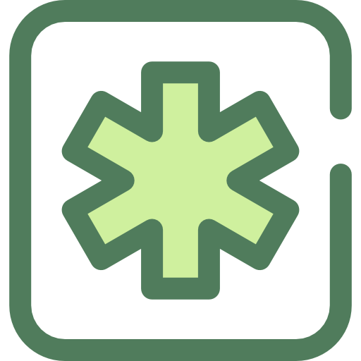 asterisco Monochrome Green icona
