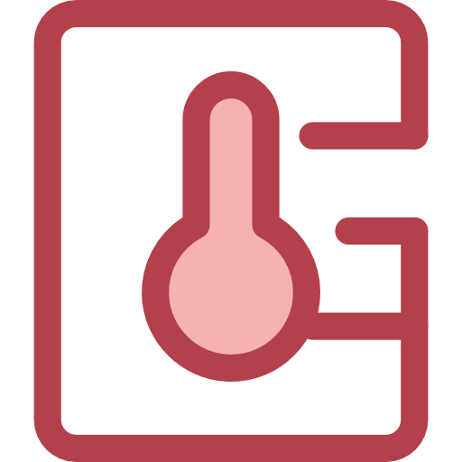 termómetro Monochrome Red icono