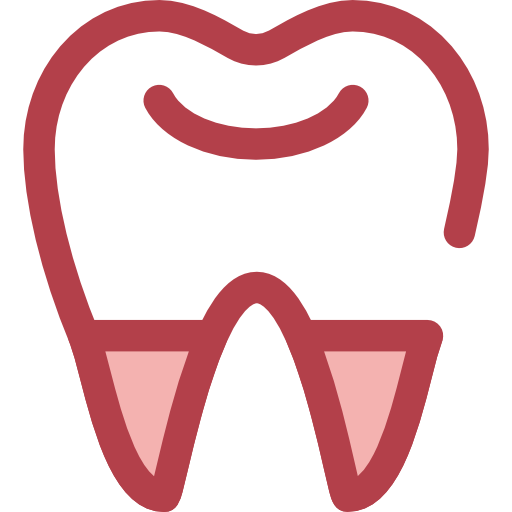 치과 의사 Monochrome Red icon