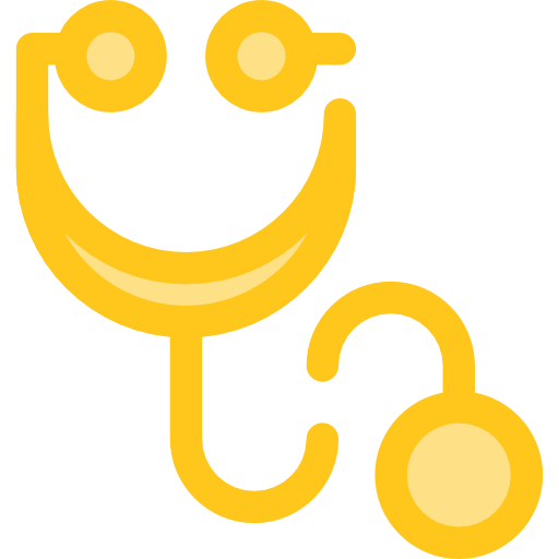Stethoscope Monochrome Yellow icon