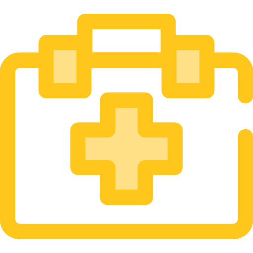 kit de primeros auxilios Monochrome Yellow icono