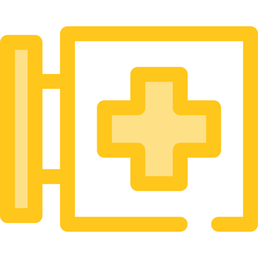 Pharmacy Monochrome Yellow icon
