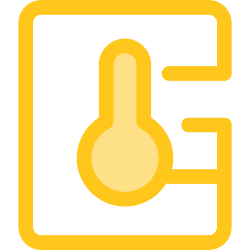 Thermometer Monochrome Yellow icon
