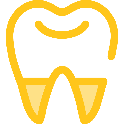 歯医者 Monochrome Yellow icon