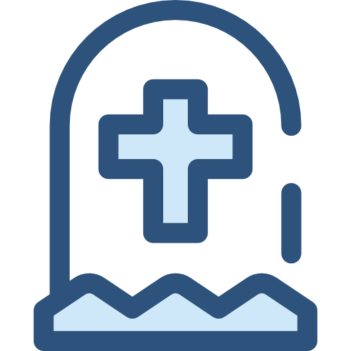 Coffin Monochrome Blue icon
