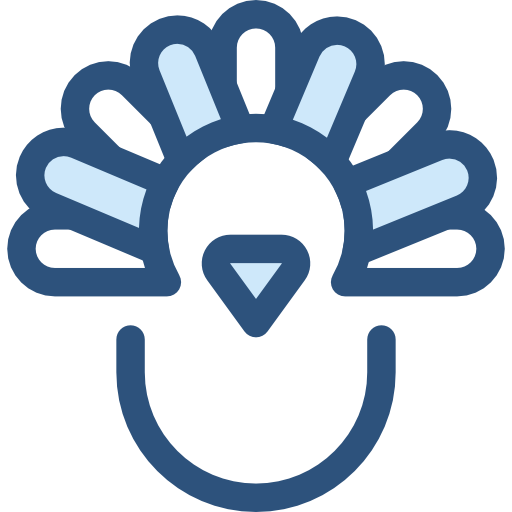 truthahn Monochrome Blue icon