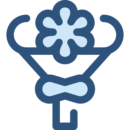 꽃다발 Monochrome Blue icon
