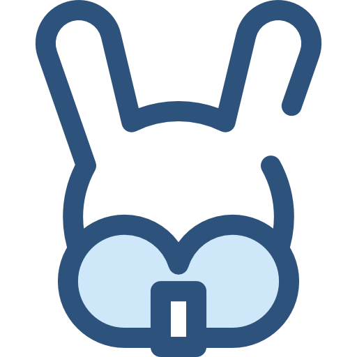 イースターのウサギ Monochrome Blue icon