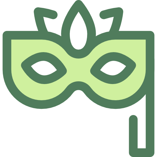masques de carnaval Monochrome Green Icône