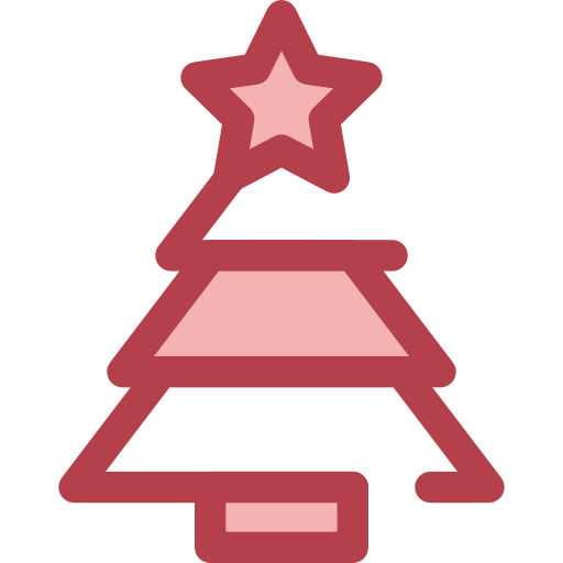 weihnachtsbaum Monochrome Red icon