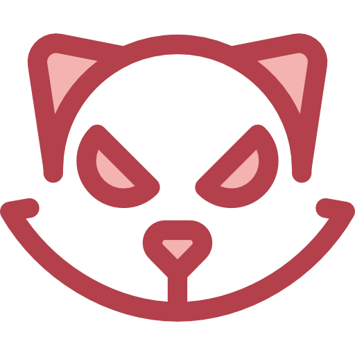 猫 Monochrome Red icon