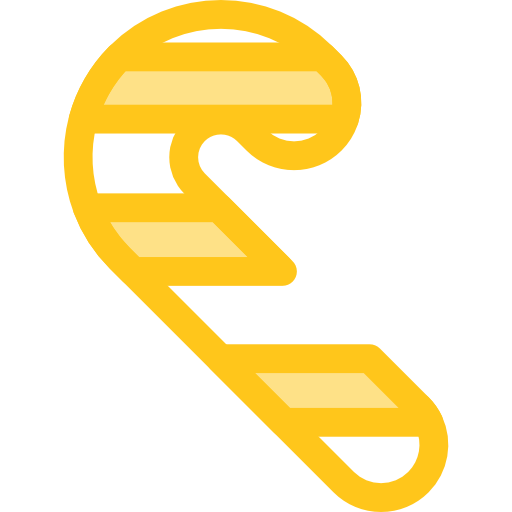 사탕 지팡이 Monochrome Yellow icon