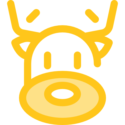 Reindeer Monochrome Yellow icon