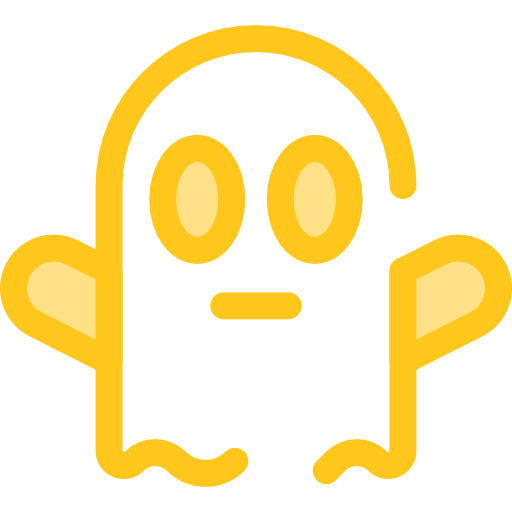 fantôme Monochrome Yellow Icône