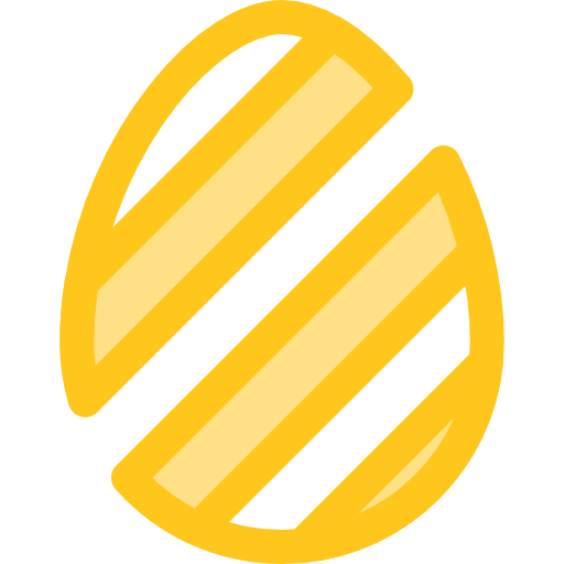 Œuf de pâques Monochrome Yellow Icône