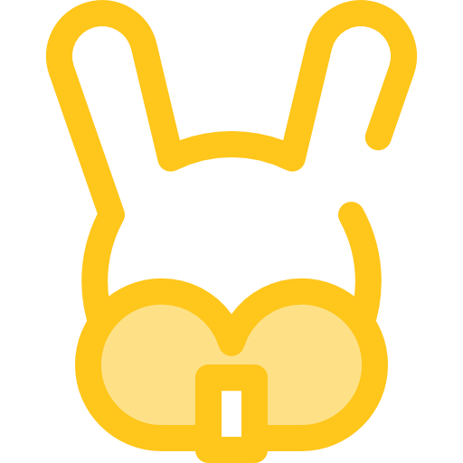 Easter bunny Monochrome Yellow icon