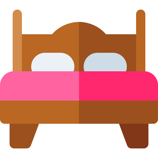 침대 Basic Rounded Flat icon