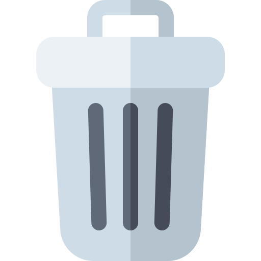Garbage bin Basic Rounded Flat icon