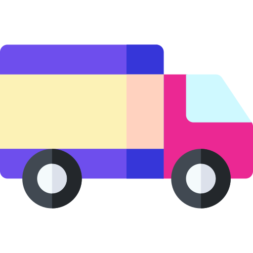 vrachtauto Basic Rounded Flat icoon
