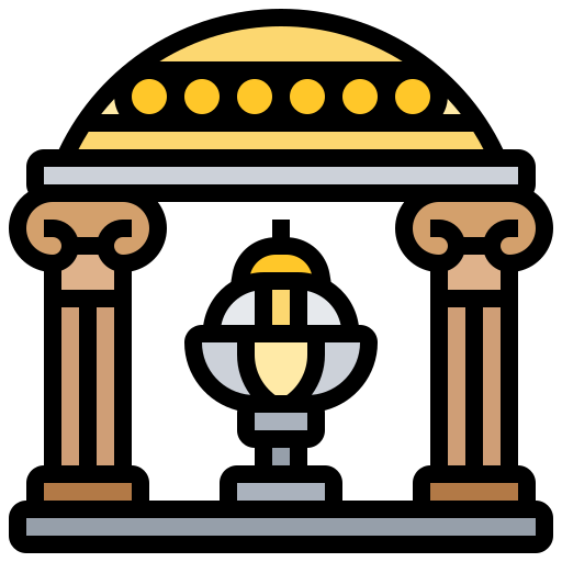 griechische säulen Meticulous Lineal Color icon