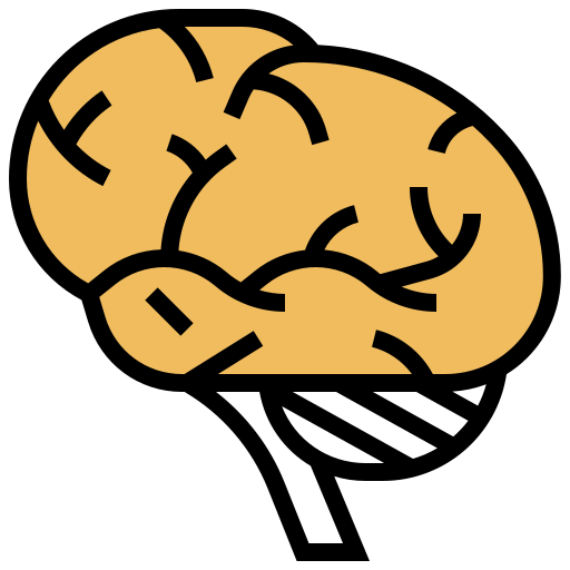 mózg Meticulous Yellow shadow ikona