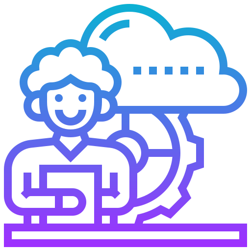 servicio de almacenamiento en la nube Meticulous Gradient icono
