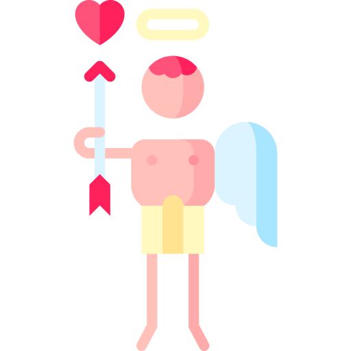 cupido Puppet Characters Flat icono