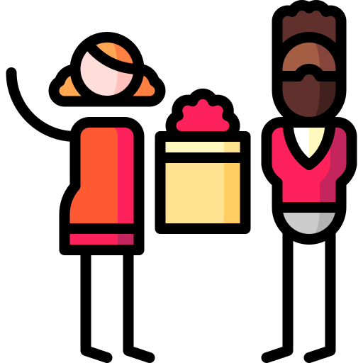 Gift Puppet Characters Lineal Color icon
