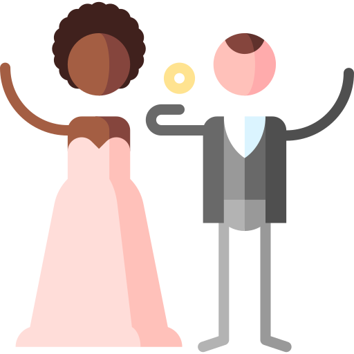 hochzeit Puppet Characters Flat icon