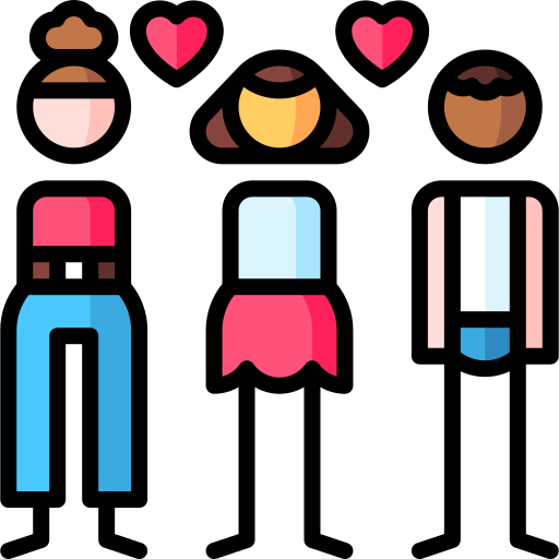 freunde Puppet Characters Lineal Color icon