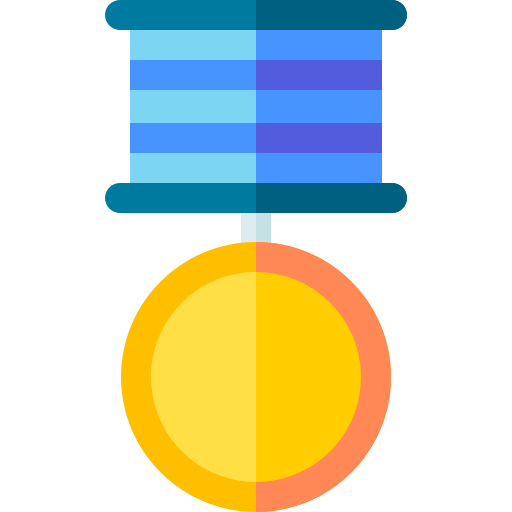 medaglia Basic Rounded Flat icona