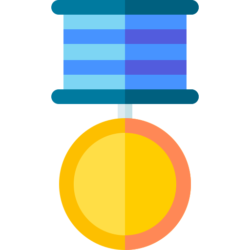 medalha Basic Rounded Flat Ícone