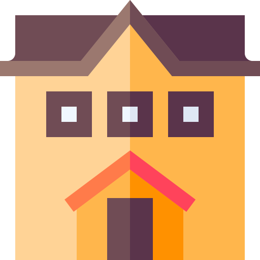 mansión Basic Straight Flat icono