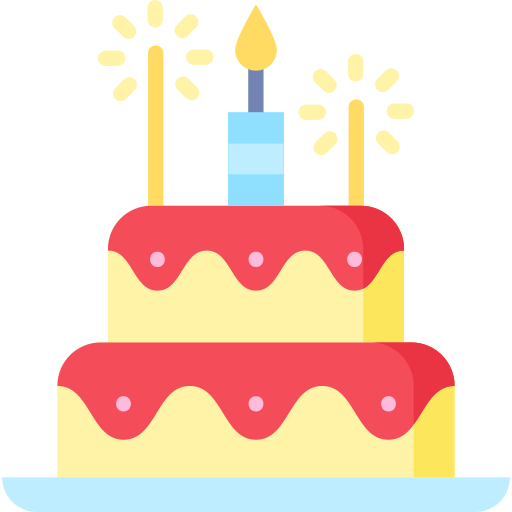gâteau d'anniversaire Special Flat Icône