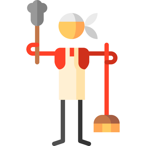 Housekeeper Puppet Characters Flat icon
